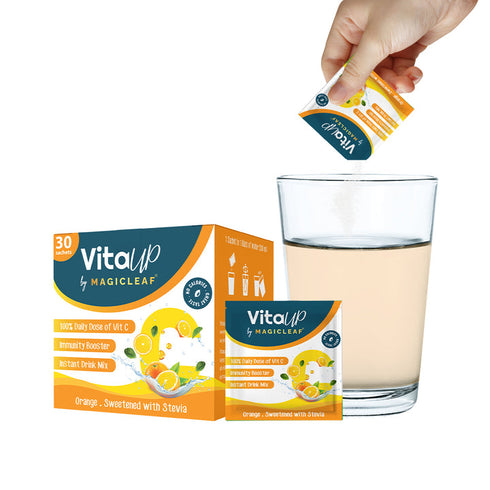 Magicleaf VitaUp Natural Vitamin C Sachets Tangy Orange Flavour